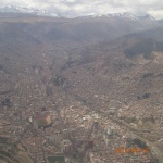 La Paz avec la chaîne de montagne en arrière plan