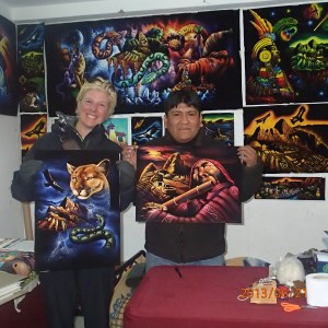 Puno - photo souvenirs avec l'artiste Ronaldo...très gentil