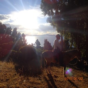 Amantani - on peut aussi loué ce cavalero pour quelques sol si on n'a pas le courage de monter en haut à pied