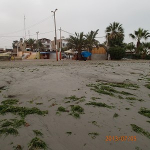 Paracas - Notre hotel Le Gran Palma avec vue sur la mer et balcon...bon malheureusement on ne restera qu'une nuit.