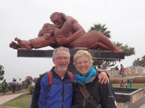 Lima - le parc au haut de la colline surplombant la mer...c'est là que Nath a jouée à la vedette!