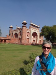 La gate de la porte principale pour le Taj Mahal